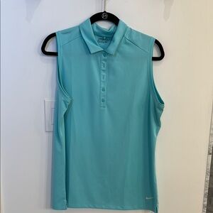 Nike Women's Sleeveless Polo Top - Light Blue